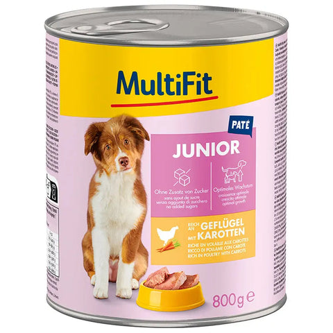 Junior Paté, dåse fjerkræ & gulerod 800 g