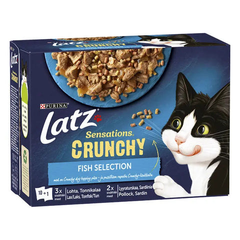 LATZ Sensations Crunchy Fish Gelé 10x85 g - Maxi Zoo Danmark