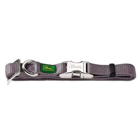 Nylonhalsbånd Alu-Strong Basic M 30-45 cm grå