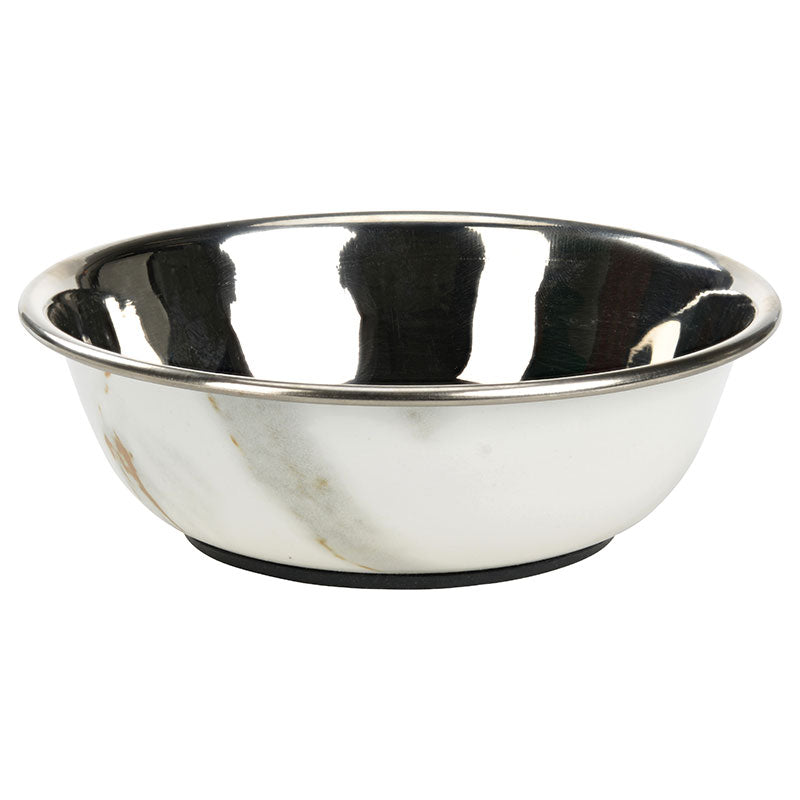 Rustfri skål marmor